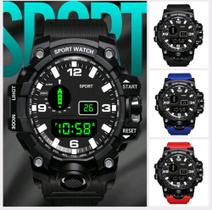 Relogio esportivo multifuncional masculino com cronometro. Qualidade para homens de bom gosto