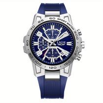 Relógio Esportivo para Homens de Quartzo Á Prova D'Água com Pulseira de Silicone Multifuncinal Relógio Esportivo para Homens de Quartzo Á Prova D'Água com Pulseira de Silicone Multifuncinal