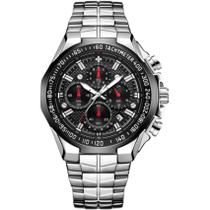 Relógio Esportivo para Homens de Quartzo Pulseira em Aço Inoxidavel Á prova água