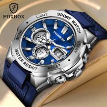 Relógio Esportivo Quartzo Silicone Analógico / Digital Foxbox Fb0033 Relógio Esportivo Quartzo Silicone Analógico / Digital Foxbox Fb0033