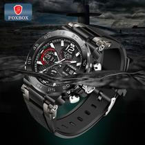 Relógio Esportivo Quartzo Silicone Analógico / Digital Foxbox Fb0033 Relógio Esportivo Quartzo Silicone Analógico / Digital Foxbox Fb0033
