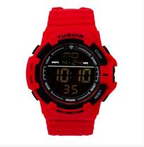 Relógio esportivo tuguir masculino digital vermelho e preto tg126
