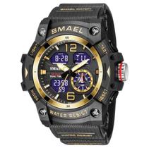 Relógio Estilo Esportivo Smael 8007 - Balck Gold