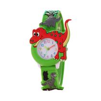 Relógio Estudantil Infantil Com Pulseira De Silicone Em 3D De Dinossauro Tyrannosaurus Rex Relógio Estudantil Infantil Com Pulseira De Silicone Em 3D De Dinossauro Tyrannosaurus Rex