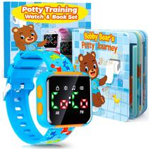 Relógio Etuwoe Potty Training Kids Blue Dinosaur Recarregável Relógio Etuwoe Potty Training Kids Blue Dinosaur Recarregável