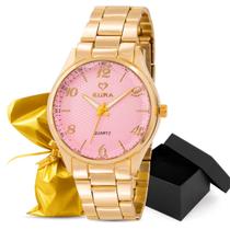 Relógio Eura Metal Dourado Feminino + Embalagem Presente Relógio Eura Metal Dourado Feminino + Embalagem Presente