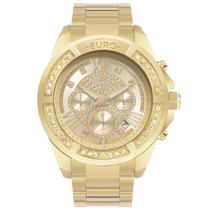 Relógio Euro Feminino Big Case Dourado - EUVD33AC/4D