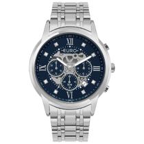 Relógio Euro Feminino Big Case Prata - EUJS26AC/4A