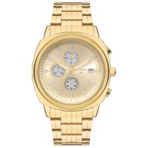 Relogio Euro feminino dourado cronógrafo grande banhado com strass a prova dagua folheado com calendário EUJS15AA/4D Relogio Euro feminino dourado cronógrafo grande banhado com strass a prova dagua folheado com calendário EUJS15AA/4D