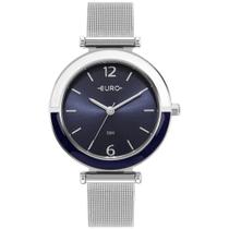 Relógio Euro Feminino Glitz Prata - EU2035YXR/4A
