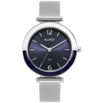 Relógio Euro Feminino Glitz Prata - EU2035YXR/4A Relógio Euro Feminino Glitz Prata - EU2035YXR/4A