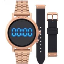 Relógio Euro Feminino Led Digital EUBJ3407ACT4F 2 Pulseiras