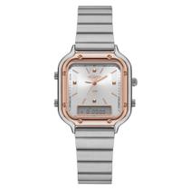 Relógio Euro Feminino Ref: Eu20352maqab/4k Anadigi Retangular Bicolor Relógio Euro Feminino Ref: Eu20352maqab/4k Anadigi Retangular Bicolor