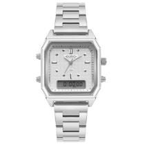 Relógio Euro Feminino Ref: Eubj3718ab/4k Anadigi Retangular Prateado Relógio Euro Feminino Ref: Eubj3718ab/4k Anadigi Retangular Prateado