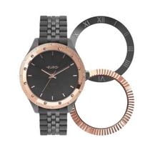 Relógio euro feminino trio glam grafite eu2035ypo/t4c Relógio euro feminino trio glam grafite eu2035ypo/t4c