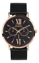 Relogio Euro Multifunção Preto Rose EU6P29AHGBPS5P