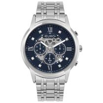 Relogio Euro Prateado Analogico Multifunções Visor Azul 4,5c EUJS26AC4A Relogio Euro Prateado Analogico Multifunções Visor Azul 4,5c EUJS26AC4A
