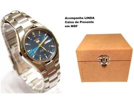 Relógio Executivo Automático Seiko5 Snk 615k1 Aço Inoxidável Relógio Executivo Automático Seiko5 Snk 615k1 Aço Inoxidável