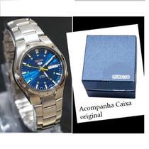 Relógio Executivo Automático Seiko5 Snk 615k1 Aço Inoxidável