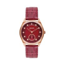 Relógio Feminino Aço Inoxidável Vermelho/Dourado 40mm 5ATM