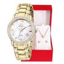 Relógio Feminino Ana Hickmann Dourado Cristal AH28642H Relógio Feminino Ana Hickmann Dourado Cristal AH28642H