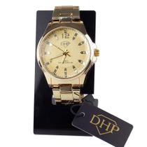 Relógio Feminino analogico aço dourado prova agua RDH2 - DHP