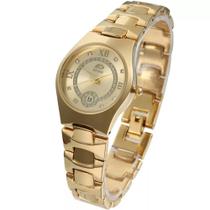 Relogio feminino analogico fashion calendario 1627M