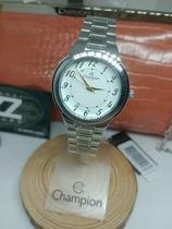 Relógio Feminino Analógico Prata +Bolsa Champion CH22368C