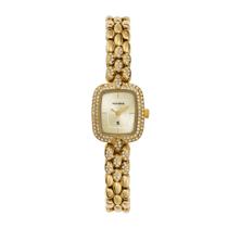 Relógio Feminino Analógico Retangular com cristais Dourado 33048LPMVDM1 Relógio Feminino Analógico Retangular com cristais Dourado 33048LPMVDM1