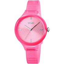 Relógio Feminino Analógico Skmei 1714 Resistente à água 3 ATM Rosa Caixa em Resina Pulseira de Borracha Visor Acrílico Redondo Fivela Bateria Social Relógio Feminino Analógico Skmei 1714 Resistente à água 3 ATM Rosa Caixa em Resina Pulseira de Borracha Visor Acrílico Redondo Fivela Bateria Social