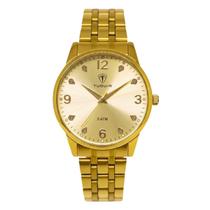 Relógio Feminino Analógico Tuguir 2130 Resistente à água 5 ATM Dourado Caixa em Metal Pulseira de Aço Visor Cristal Mineral Redondo Dobrável com Relógio Feminino Analógico Tuguir 2130 Resistente à água 5 ATM Dourado Caixa em Metal Pulseira de Aço Visor Cristal Mineral Redondo Dobrável com
