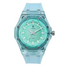 Relógio Feminino Analógico Tuguir TG9148 Resistente à água 5 ATM Azul Caixa em Resina Pulseira de Silicone Visor Acrílico Redondo Fivela Bateria Relógio Feminino Analógico Tuguir TG9148 Resistente à água 5 ATM Azul Caixa em Resina Pulseira de Silicone Visor Acrílico Redondo Fivela Bateria