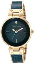 Relógio feminino Anne Klein AK/2512NVGB dourado com diamante