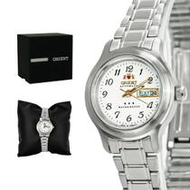 Relógio Feminino Automático Orient Prata Original Casual Prova D'água Garantia 1 ano 559WA6NH A1SX