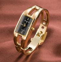 Relógio Feminino Bracelete Aço Inox Analógico Luxo Quartzo