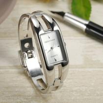 Relógio Feminino Bracelete Aço Inox Barato Analógico