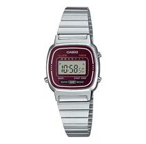 Relógio Feminino Casio Digital Prata Vintage Retrô LA670WA-4DF