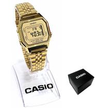 Relógio Feminino Casio Digital Vintage Dourado LA680WGA-9DF