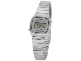 Relógio Feminino Casio Digital Vintage Prata Mini LA670WA-7DF