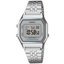 Relógio Feminino Casio Feminino Digital Prata Vintage LA680WA-7DF