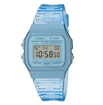 Relógio Feminino Casio Vintage Standard F-91Ws-2Df Azul