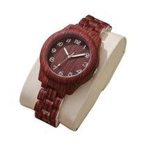 Relógio Feminino Casual Com Padrão De Madeira, Pulseira De Plástico, Relógio De Pulso Da Moda