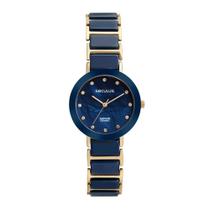 Relógio Feminino Cerâmica Madrepérola Dourado - Seculus Relógio Feminino Cerâmica Madrepérola Dourado - Seculus