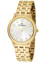 Relógio Feminino CH24820H De Pulso Dourado Caixa De Metal 36 MM Mostrador Branco Com Pulseira Dourada Champion