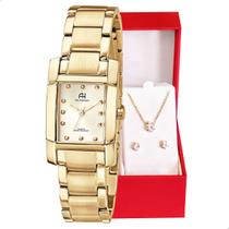 Relógio Feminino Champion Ana Hickmann Analógico Aço Dourado AH28008H Colar e Brincos Relógio Feminino Champion Ana Hickmann Analógico Aço Dourado AH28008H Colar e Brincos