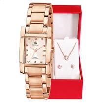 Relógio Feminino Champion Ana Hickmann Analógico Aço Rosé AH28008Z Colar e Brincos Relógio Feminino Champion Ana Hickmann Analógico Aço Rosé AH28008Z Colar e Brincos