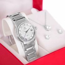 Relógio Feminino Champion Ana Hickmann Analógico Prata AH28562Q Relógio Feminino Champion Ana Hickmann Analógico Prata AH28562Q