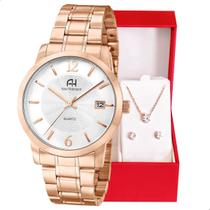Relógio Feminino Champion Ana Hickmann Analógico Rosé AH29016Z Calendário Colar e Brincos Relógio Feminino Champion Ana Hickmann Analógico Rosé AH29016Z Calendário Colar e Brincos