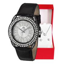 Relógio Feminino Champion Ana Hickmann Couro Preto Analógico AH28240Q Relógio Feminino Champion Ana Hickmann Couro Preto Analógico AH28240Q