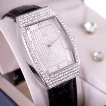 Relógio Feminino Champion Ana Hickmann Couro Preto Quadrado AH28375Q